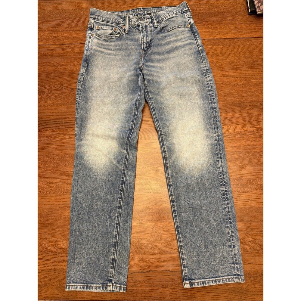 American Eagle AirFlex+ Jeans Mens 29x30 Slim Straight Blue Wash Stretch Denim
